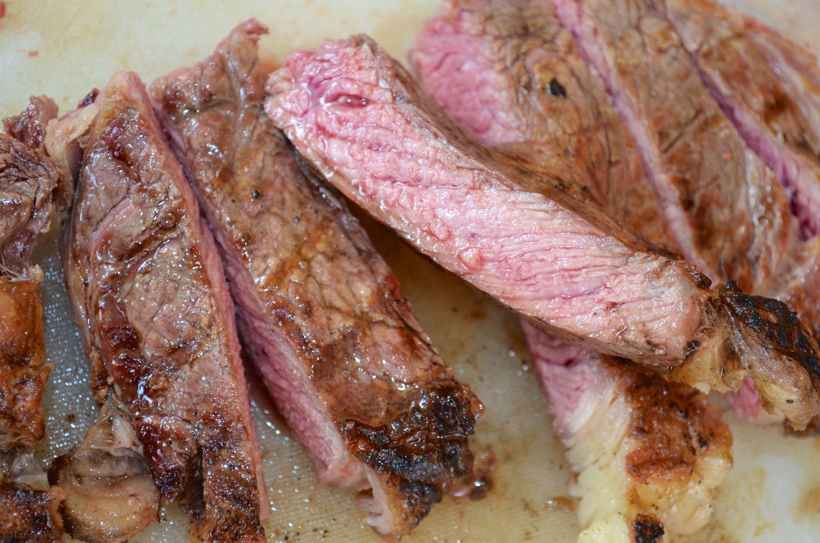 Steak aufgeschnitten und Servierfertig